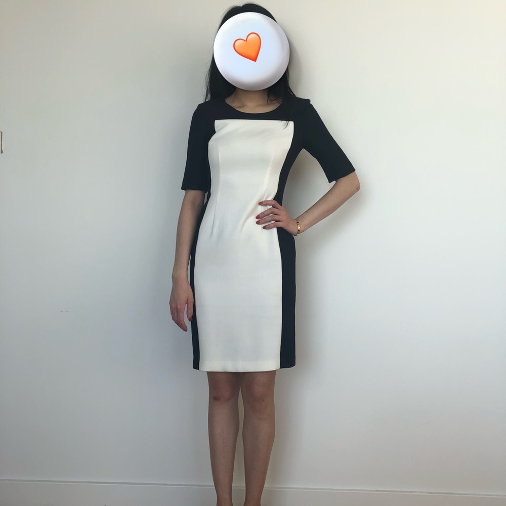 Club Monaco black white dress